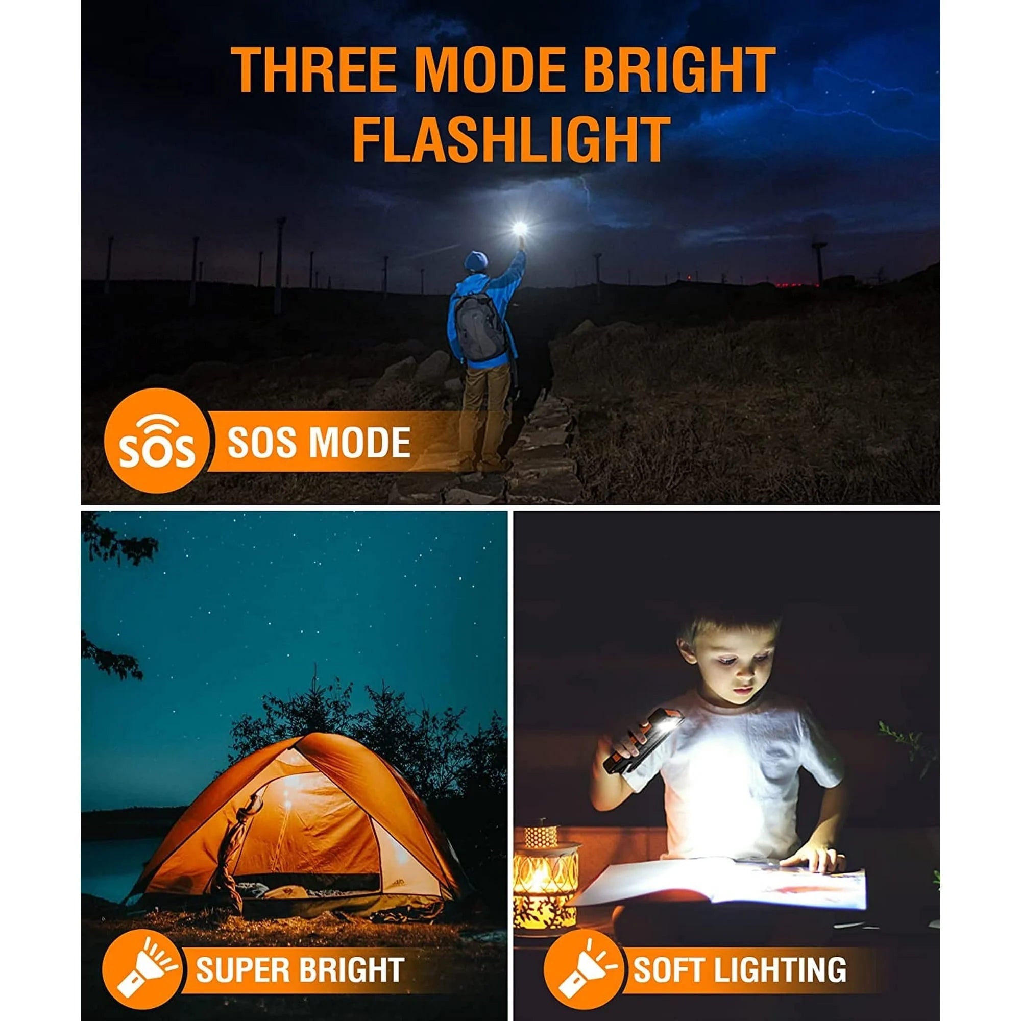 Solar Power Bank, USB Portable Solar Charger Compatible for Iphone, Android Phone. 26800Mah