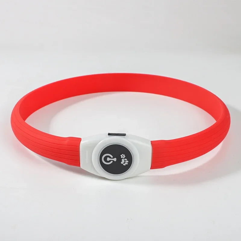 Collar LED Luminoso para Perros – Impermeable, Recargable USB, Seguridad Nocturna