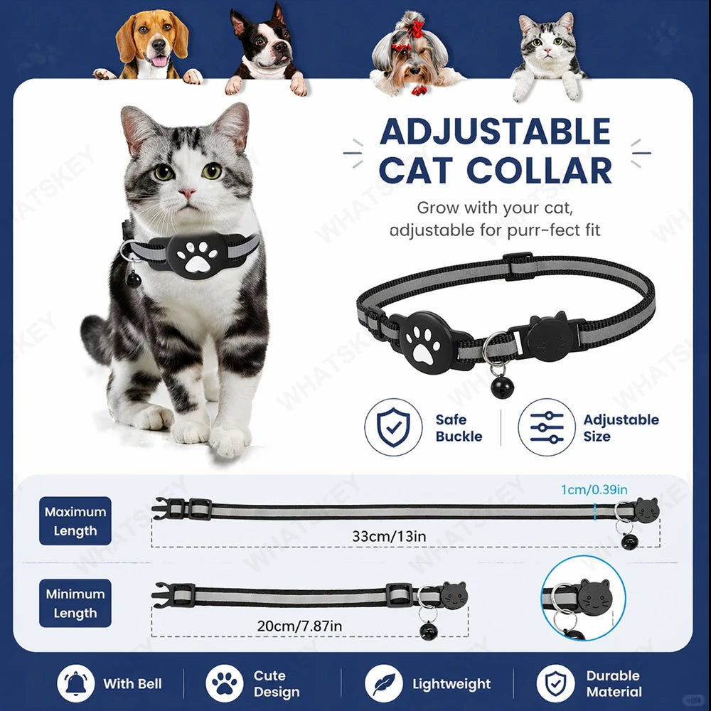 🐾 Collar GPS Inteligente para Mascotas – Google Find My & AirTag | Perros y Gatos