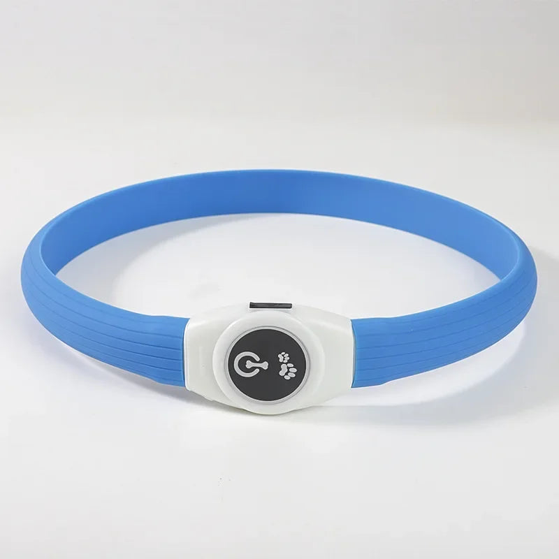 Collar LED Luminoso para Perros – Impermeable, Recargable USB, Seguridad Nocturna