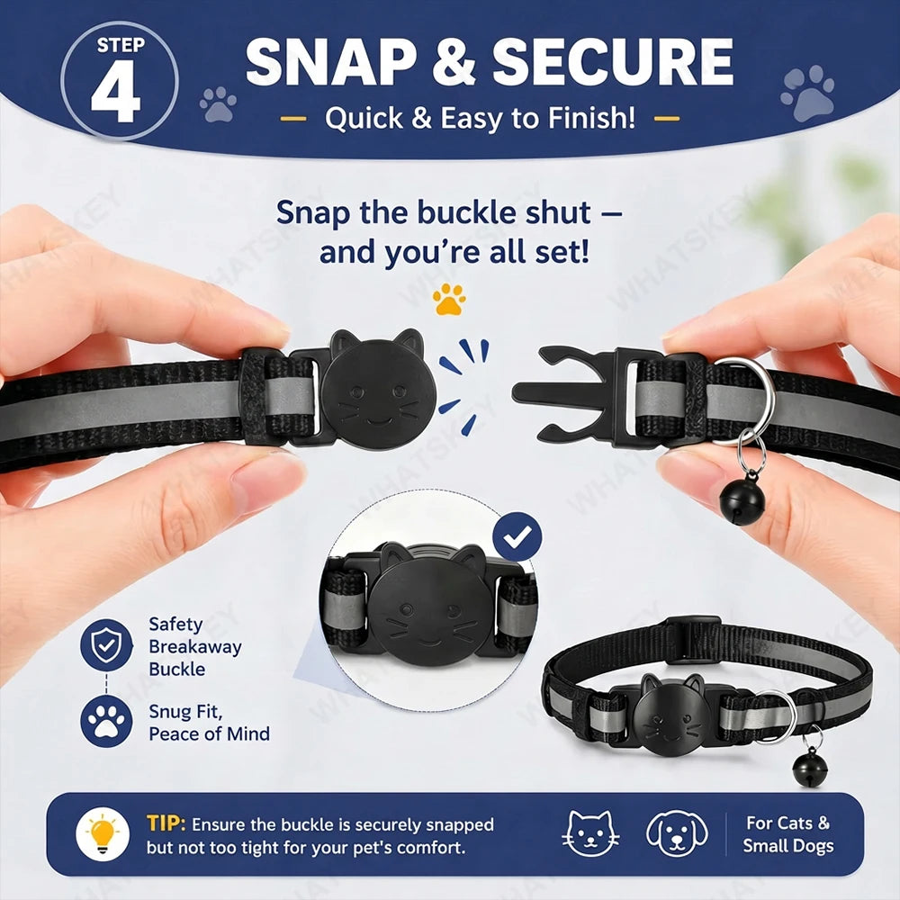 🐾 Collar GPS Inteligente para Mascotas – Google Find My & AirTag | Perros y Gatos