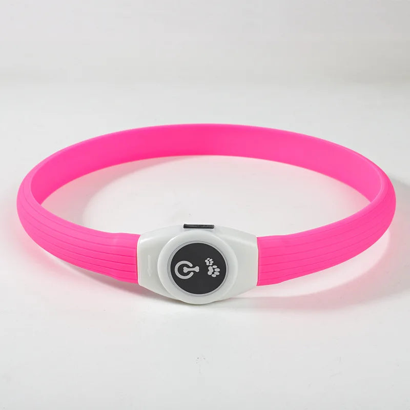 Collar LED Luminoso para Perros – Impermeable, Recargable USB, Seguridad Nocturna