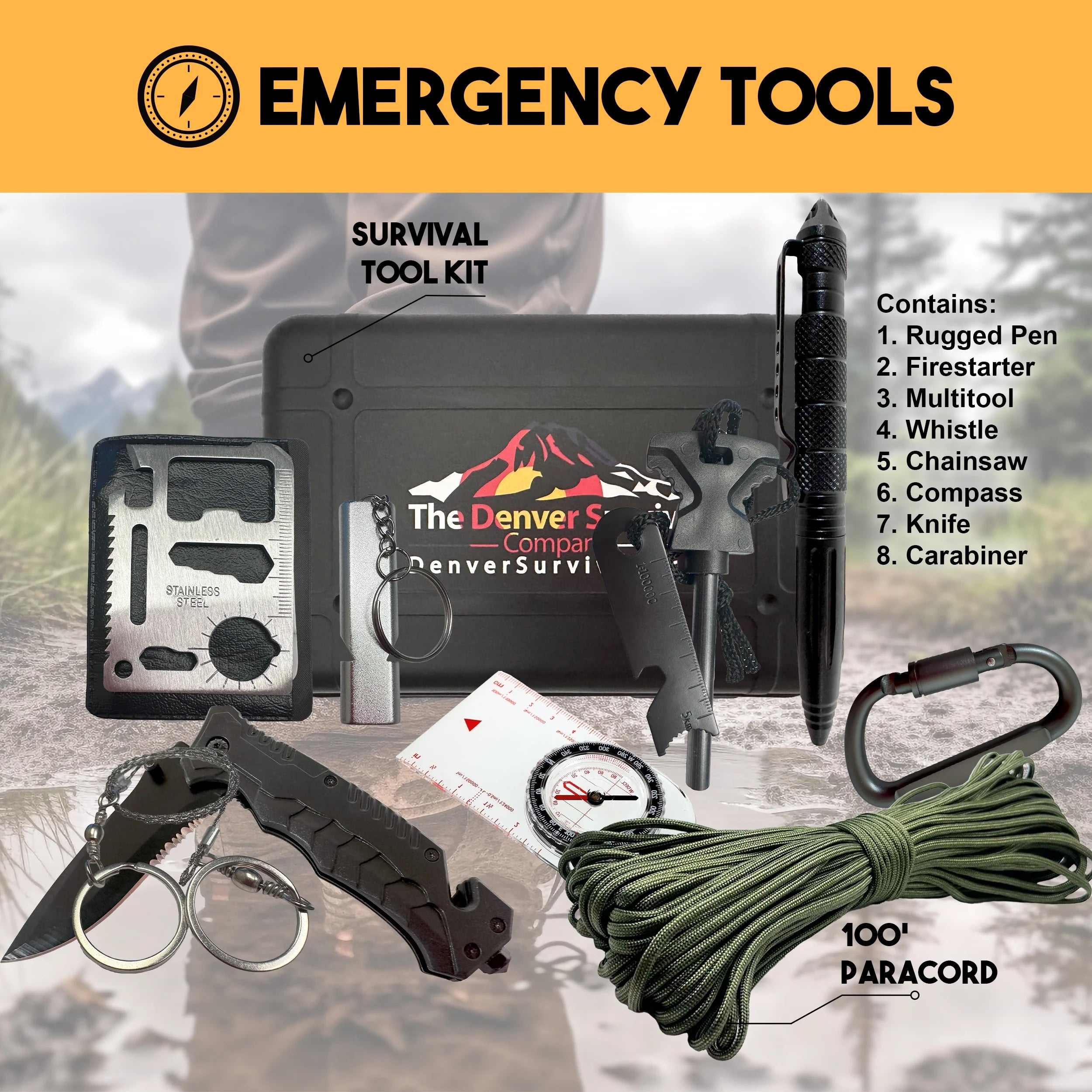 Mochila Premium De Supervivencia De 72 Horas Para 2 Personas Con Botiquín De Primeros Auxilios Y Kit De Supervivencia